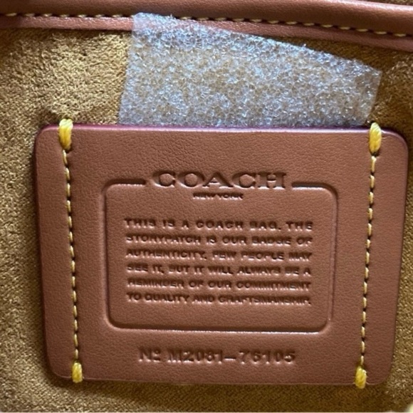 Authentic NWT Coach Tabby 26 Shoulder Bag Crossbody Colorblock Natural Yellow - Picture 10 of 17